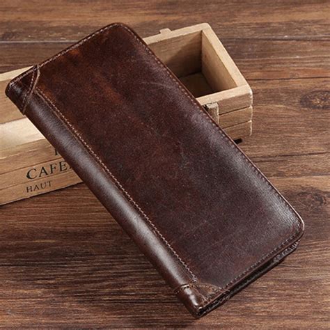 Men's Leather Checkbook Wallet With Zipper | semashow.com