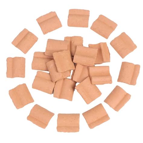 25PCS NINIATURE S Red Roof Tile Turning Mould Scenario Sand Table Diy ...