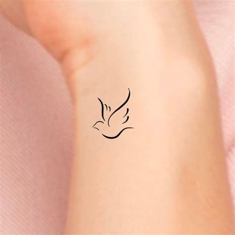 Dove Temporary Tattoo / Small Dove Tattoo / Bird Tattoo / Dove Outline ...