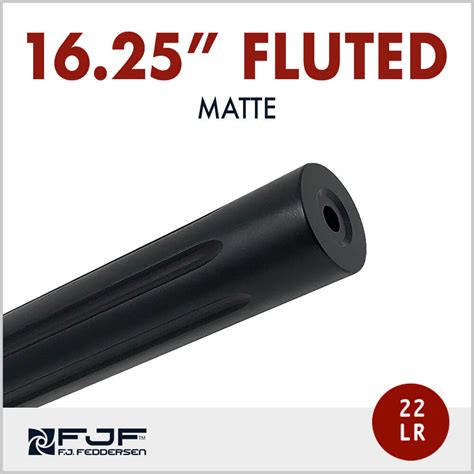 10/22 Fluted Bull Rifle Barrel: 16.25", .22LR, .920, Matte Black - F.J ...