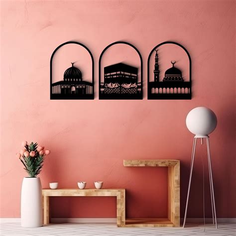 Buy Islamic Wall Art Masjid Al-Aqsa Mosque Wooden Wall Decor Home Decor ...