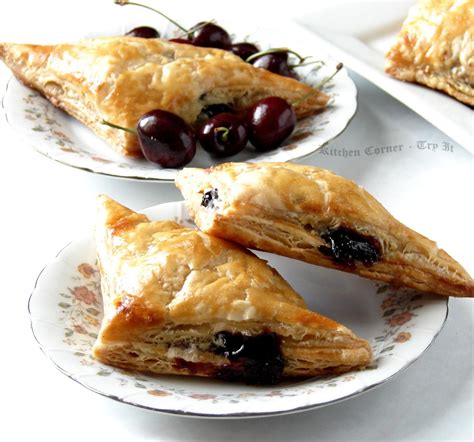 Cherry Turnovers- Easy Puff Pastry Recipe