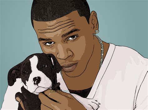 Photo Cartoon of Chris Brown - Cartoonized