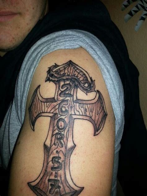 Cross 2 Corinthians 5:7 | Tattoos, Skull tattoo, Portrait tattoo