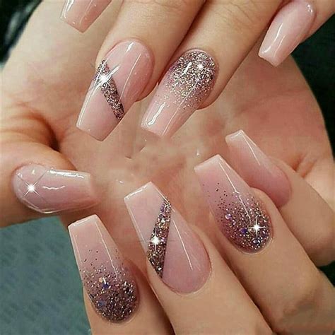 Pink Glitter Ombre Nail Ideas | Nail Art Trendy