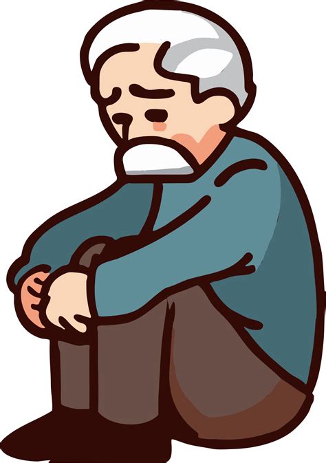 Silhouette Old Age The Figure Of A Lonely Old Man Png - vrogue.co