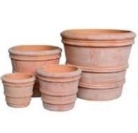J40-Pottery - Terracotta/Clay Pot Classic Rolled Rim Sml 8x6 Antq or ...