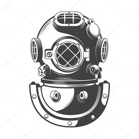 Casco de buceo Vintage | Diving helmet, Helmet drawing, Diving