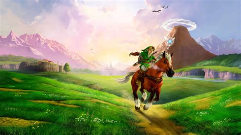 Legend Of Zelda Ocarina Of Time Link Riding Horse UHD 4K Wallpaper | Pixelz