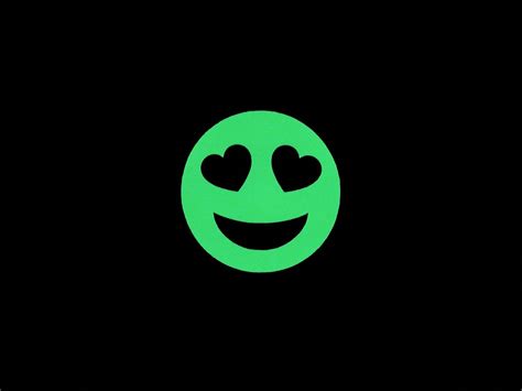 Amazon.com: Smiley Face Heart Eyes Emoji Silhouette ~ Glow In The Dark Waterproof Weatherproof ...