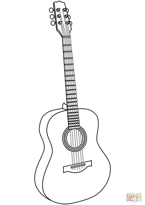 Guitar coloring page | Free Printable Coloring Pages