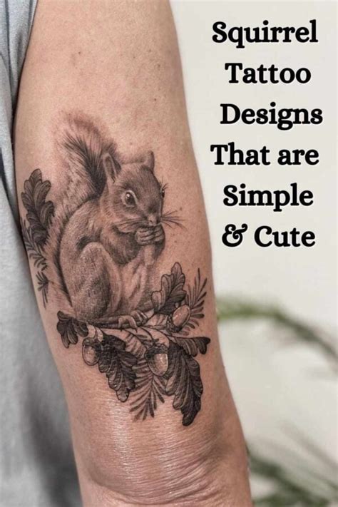 63 Squirrel Tattoo Designs That Are Simple & Cute - Tattoo Glee