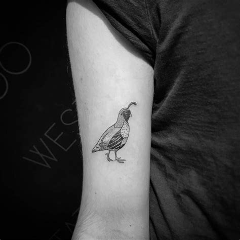 Quail tattoo on the right bicep. | Wachteln, Tattoos, Just in case