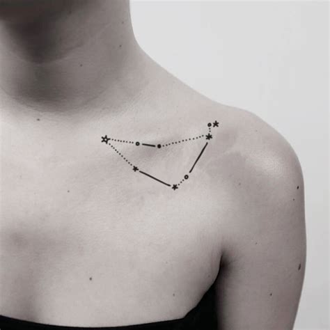 Capricorn Constellation Temporary Tattoo Sticker (Set of 2) | Tatuagens minimalistas, Tatuagens ...