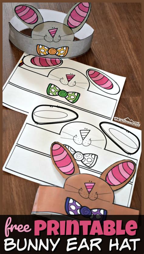 🐰 FREE Printable Bunny Ears Easter Hat Template