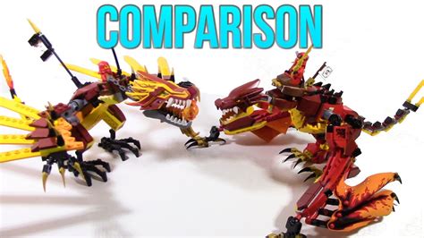 LEGO Ninjago 2011 Fire Dragon vs Ninjago Legacy 2021 Fire Dragon Comparison! 71753 vs 2507 vs ...