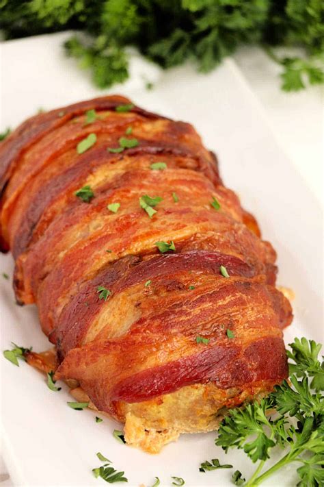 Air Fryer Meatloaf Wrapped Bacon - Air Fryer Turkey Meatloaf