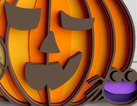 3D Halloween SVG DXF 8 Layer Pumpkin Svg 3D Mandala Svg - Etsy