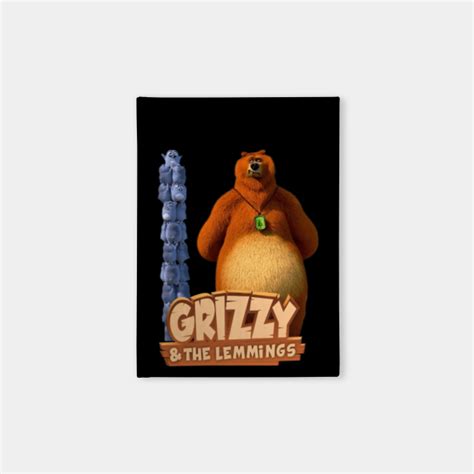 Grizzy and the Lemmings Funny Kids - Grizzy Cartoon - Notizblöck | TeePublic DE