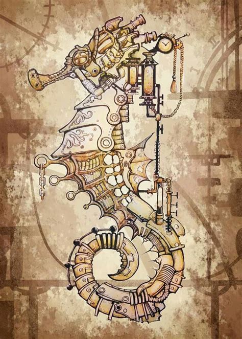 Steampunk Art Drawing, Art Steampunk, Steampunk Illustration, Steampunk Animals, Steampunk ...