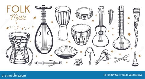 Ethnic, Folk Music Festival Vector Poster, Background. Different Music Traditional Folk ...