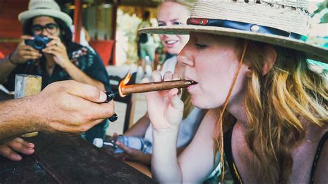 Cuban Cigars - SHE ACTUALLY SMOKED IT!! - (Cuba Vlog Day 5) - YouTube