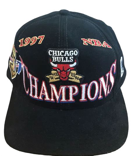 Chicago Bulls NBA Logo Athletic Vintage 1997 Championship Snap Back Hat One Sz #LogoAthletics # ...