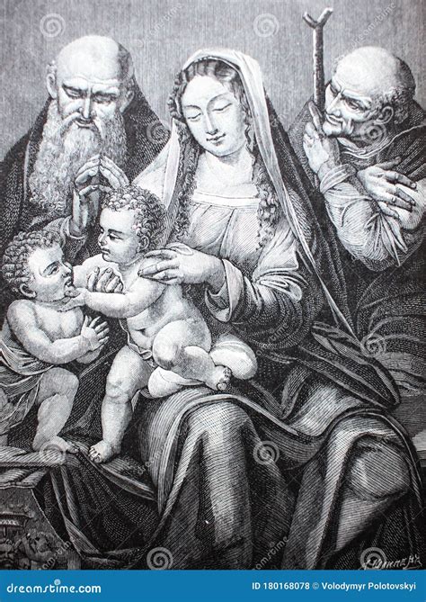 The Holy Family by Leonardo Da Vinci in the Vintage Book Leonardo Da Vinci by M.M. Fillipova, St ...