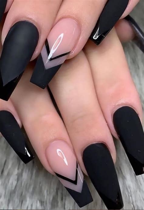 47 Amazing Black Nail Designs - Page 41 of 47 - Lily Fashion Style | Acrylic nail designs coffin ...