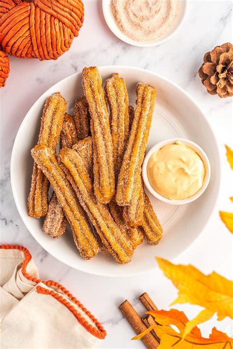 Easy Pumpkin Churros with Cream Cheese Dip | The Novice Baker