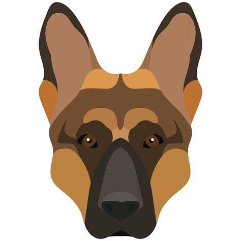 German Shepherd Head Vector Art, Icons, and Graphics for Free Download