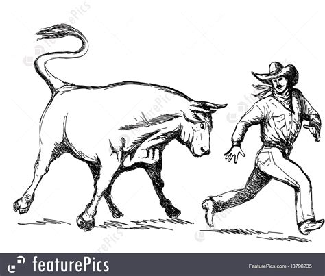 Bucking Bull Drawing at GetDrawings | Free download