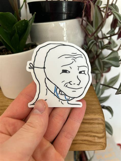 Crying Wojak Mask Meme Vinyl Sticker 100% Waterproof - Etsy Canada