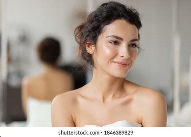 Portrait Beautiful Woman Bedroom Headshot Girl Stock Photo (Edit Now) 1846389829