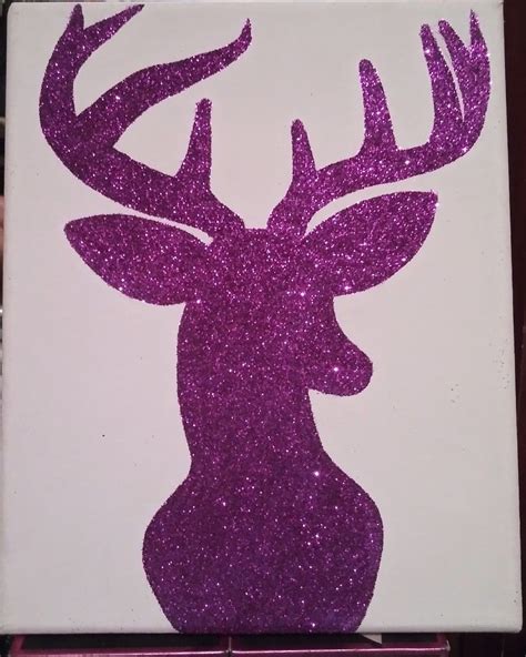 Canva beautiful deer with glitter💜 ideal for your room.