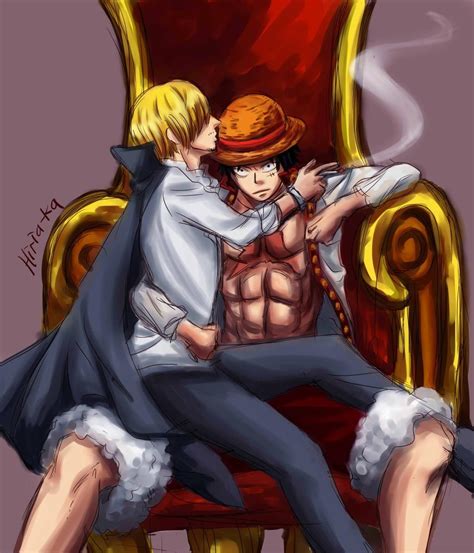 Luffy x Sanji Don't dare hurt my cook! by hiria-ka by Hiria-ka on DeviantArt | Luffy, Digital ...