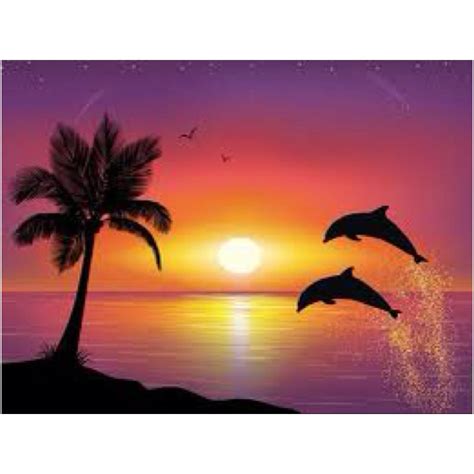 Hehe i wuv dolphin sunsets | Sunset painting, Dolphin painting, Silhouette painting