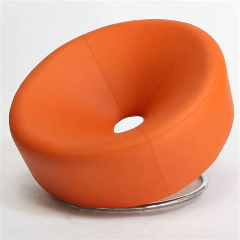 Noble House Ward Orange Leather Chair - Beyond the Rack | Orange accent ...
