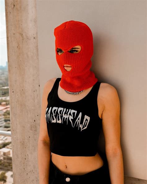 Ski Mask RED / Black - Etsy