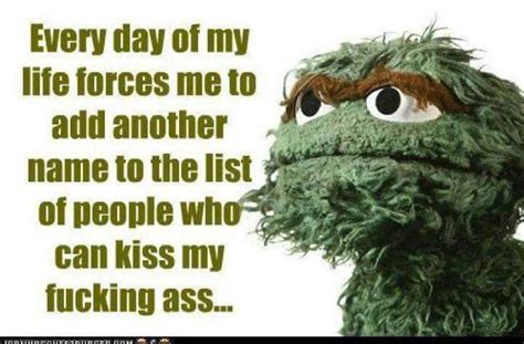 Oscar the grouch | Funny quotes, Day of my life, Cute quotes