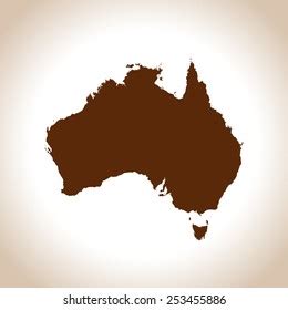 Australia Map High Detailed Silhouette Map Stock Vector (Royalty Free) 1284063646 | Shutterstock