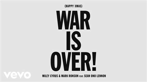 Miley Cyrus, Mark Ronson - Happy Xmas (War Is Over) (Audio) ft. Sean Ono Lennon - YouTube