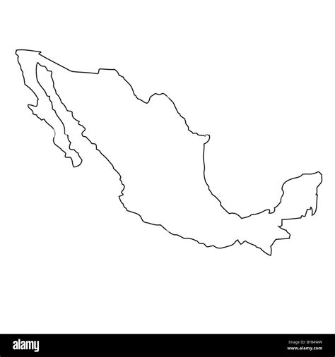 Mexico map Black and White Stock Photos & Images - Alamy