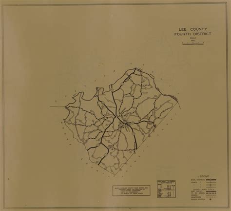 1930 Road Map of Lee County, North Carolina