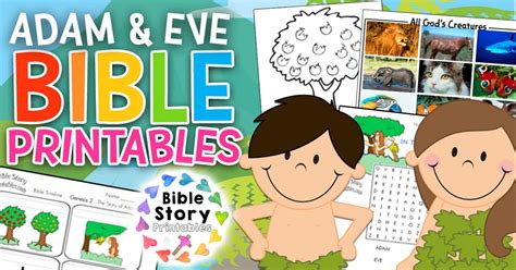 Adam & Eve Coloring Pages - Bible Story Printables