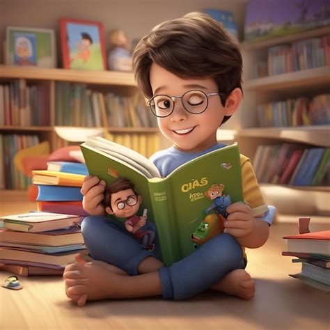 Premium Photo | Kids cartoon characters pixar style illustrations by ai ...