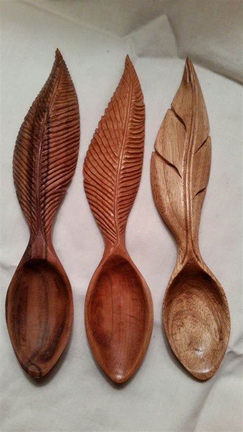 Hand carved wood spoons By Charles Eiler | Wood spoon carving, Hand carved wood spoon, Hand ...