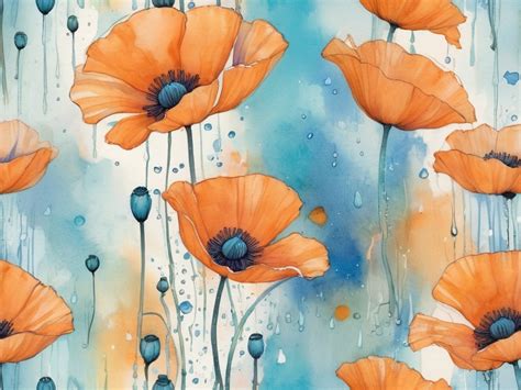 Abstract Poppy Flowers Art Free Stock Photo - Public Domain Pictures