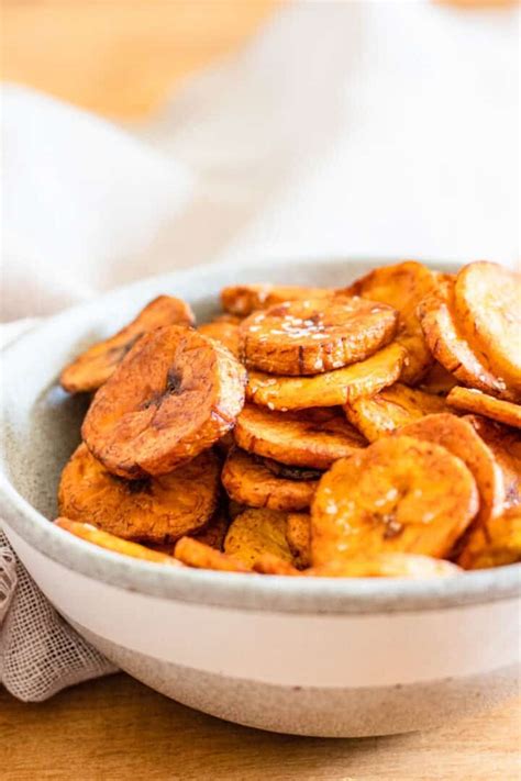 Sweet Plantain Chips - A Crispy, Salty Snack! - The Foreign Fork