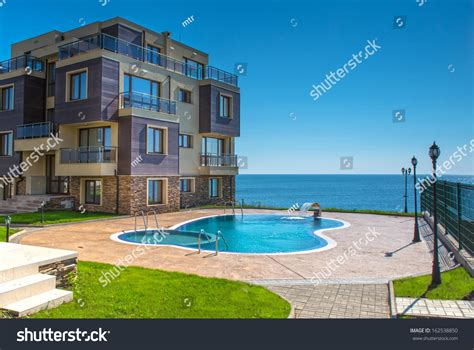 Beautiful New Apartment Building, Outdoor, Pool View Stock Photo 162538850 : Shutterstock